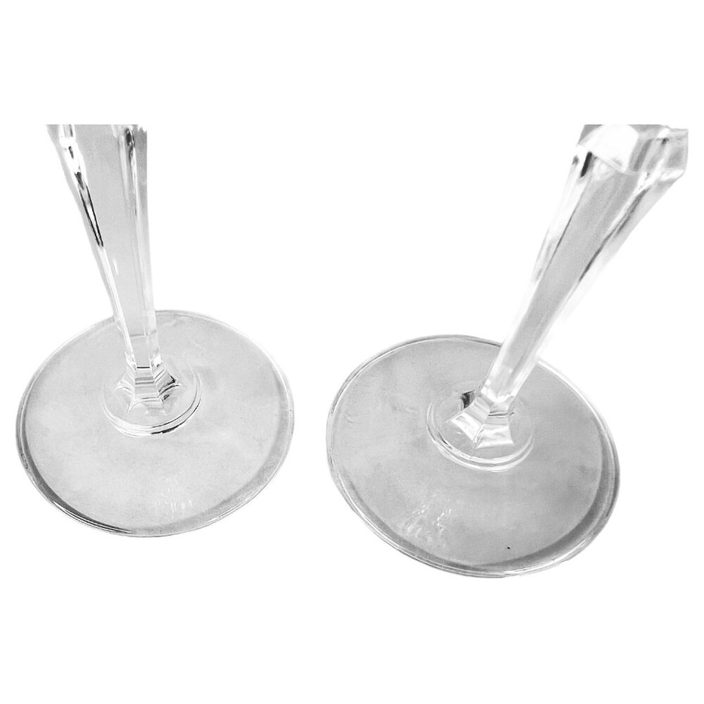 4 Clear Crystal St George American Heritage Fluted Champagne Flute Glass Set - Picture 8 of 8
